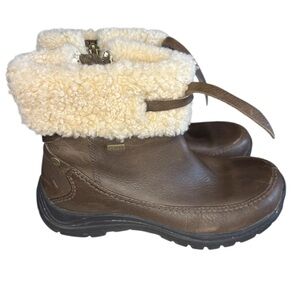 UGG Australia  Brown Fur-Lined ankle Boots size 6 preloved like new